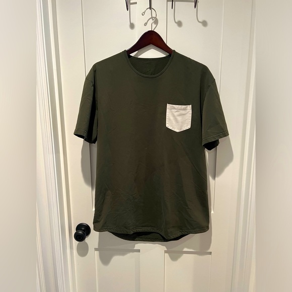 BYLT Basics Other - BYLT Pocket Tee Shirt, Forest Green/Bone- Men’s XL